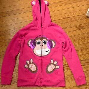Pink Monkey Hoodie for Kids